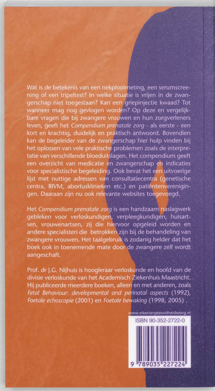 Achterkant van Compendium prenatale zorg