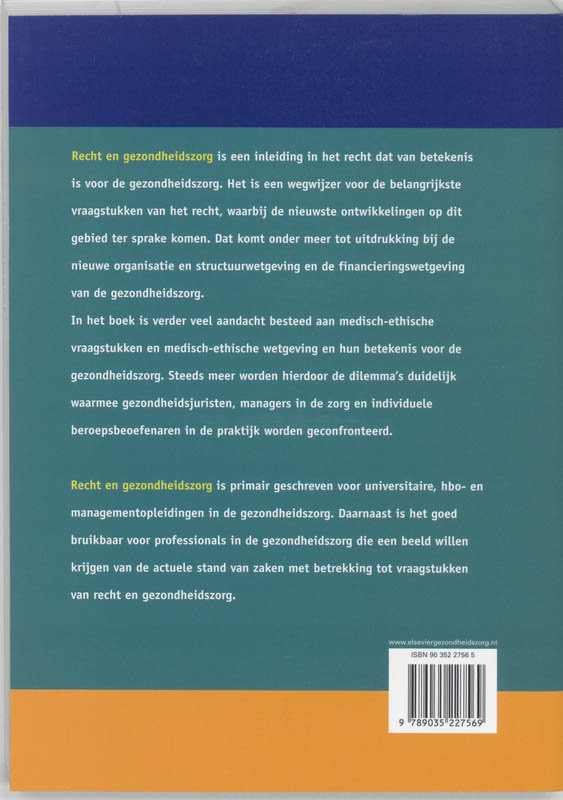 Achterkant van Recht en gezondheidszorg