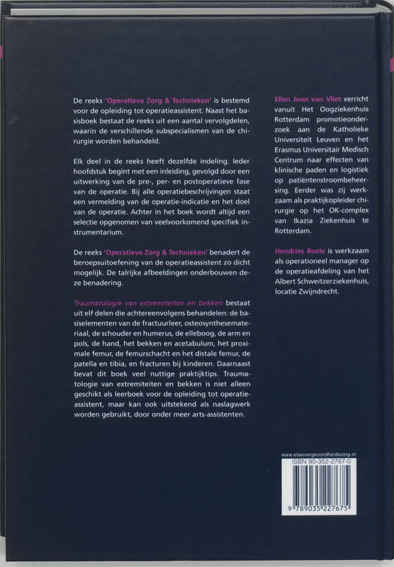 Achterkant van Traumatologie van extremiteiten en bekken