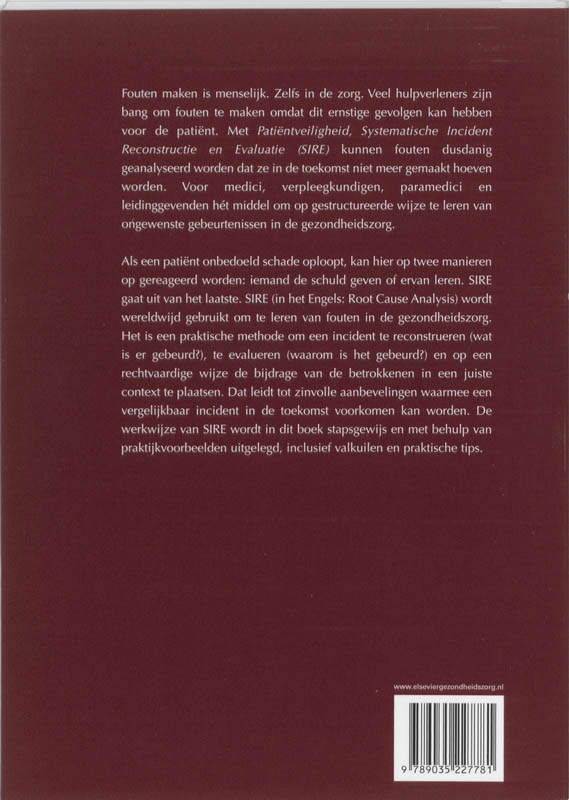 Achterkant van Patiëntveiligheid