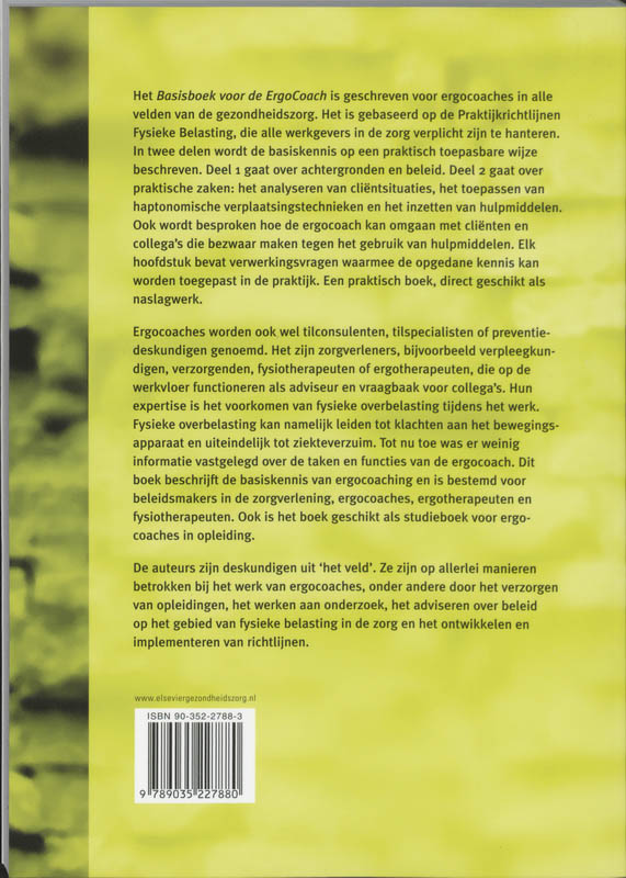 Achterkant van Basisboek voor de ErgoCoach