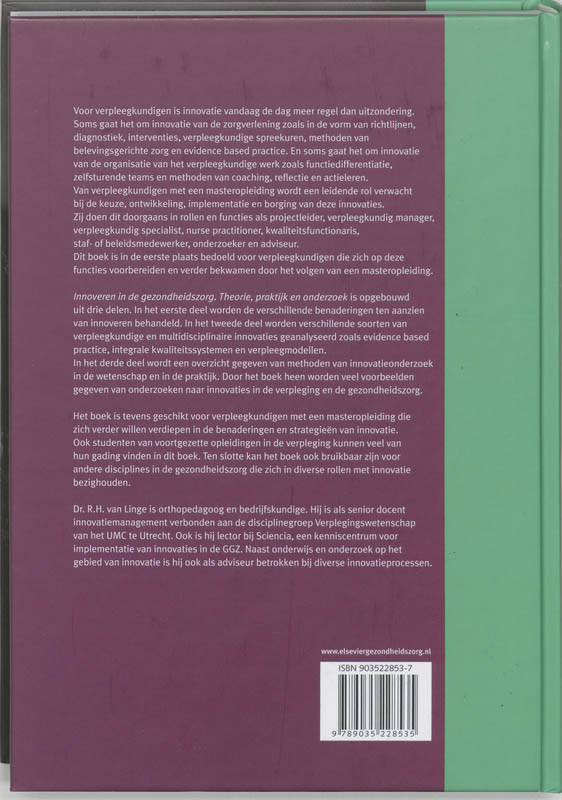 Achterkant van Innoveren in de gezondheidszorg