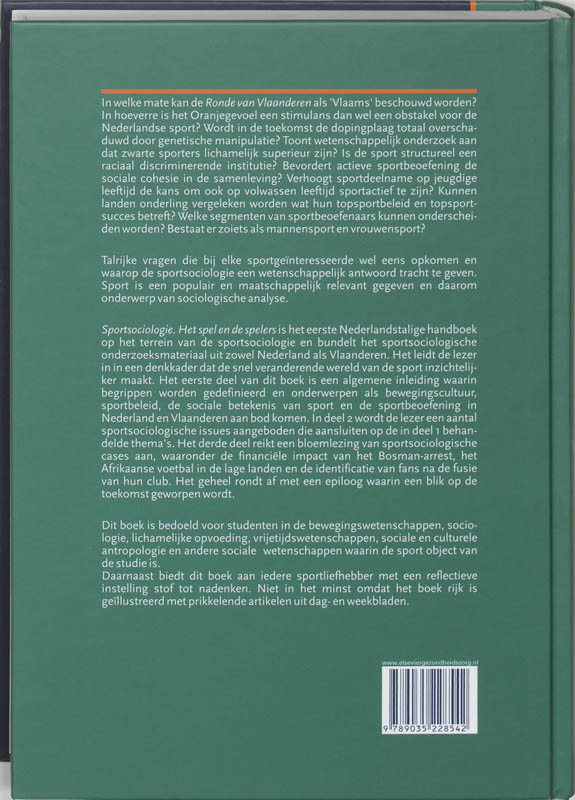 Achterkant van Sportsociologie