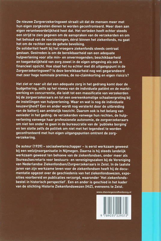 Achterkant van Afscheid van het Ziekenfonds