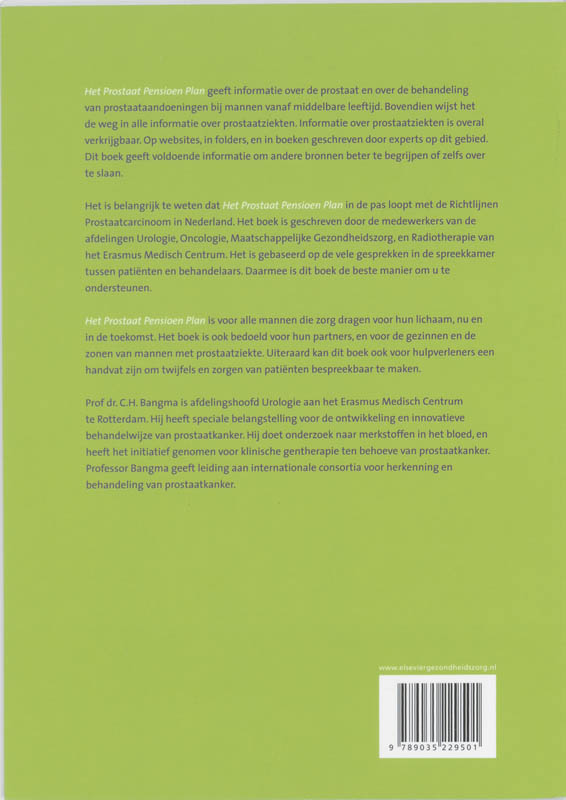 Achterkant van Het Prostaat Pensioen Plan