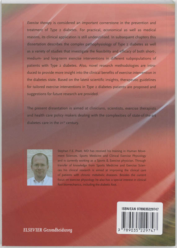 Achterkant van Exercise Therapy in Type 2 Diabetes
