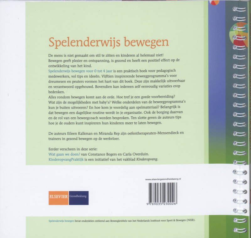 Achterkant van Spelenderwijs bewegen voor 0 tot 4 jaar