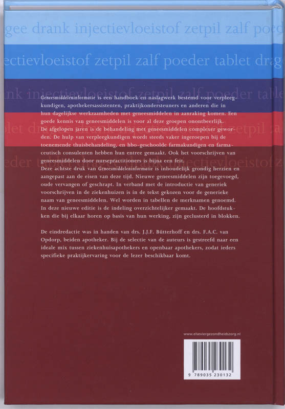 Achterkant van Geneesmiddeleninformatie