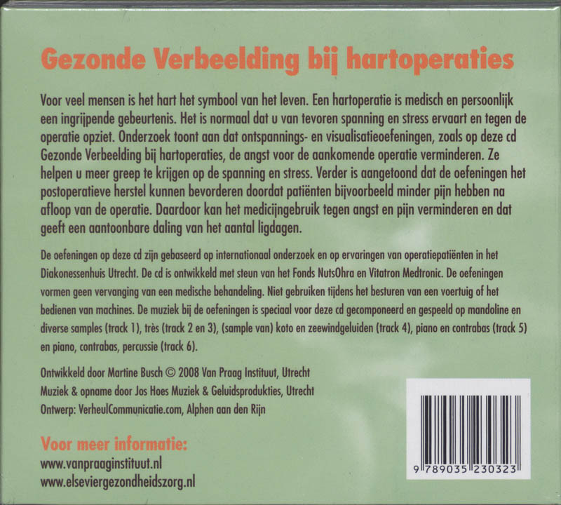 Achterkant van Gezonde verbeelding bij hartoperaties