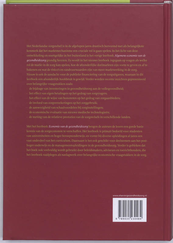 Achterkant van Economie van de gezondheidszorg