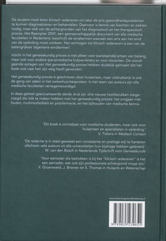 Achterkant van Het geneeskundig proces