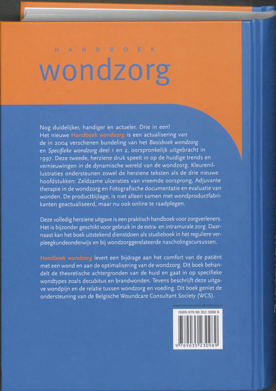 Achterkant van Handboek Wondzorg