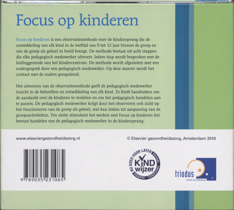 Achterkant van Focus op kinderen