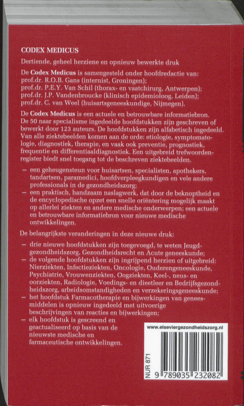 Achterkant van Codex Medicus