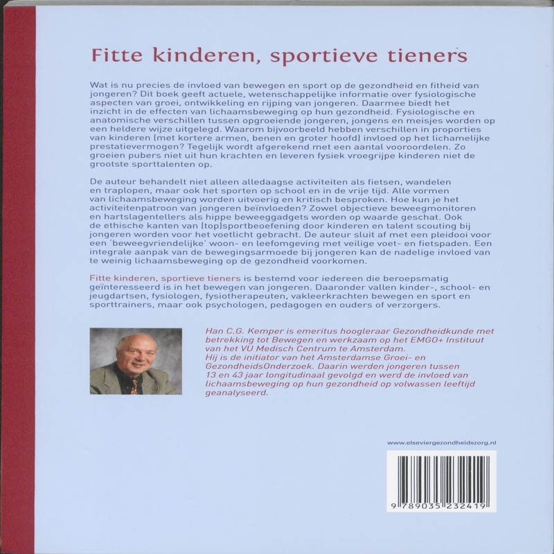 Achterkant van Fitte kinderen, sportieve tieners
