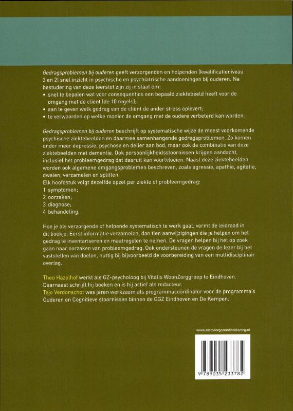 Achterkant van Gedragsproblemen bij ouderen
