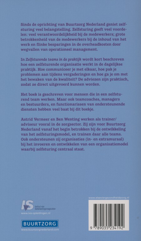 Achterkant van Zelfsturende teams in de praktijk