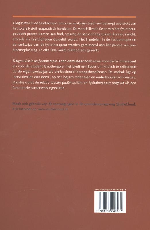 Achterkant van Diagnostiek in de fysiotherapie