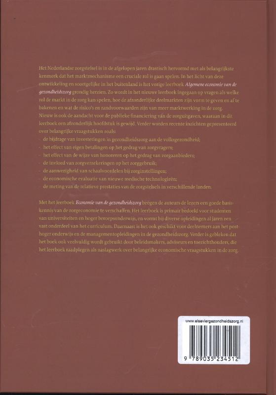 Achterkant van Economie van de gezondheidszorg