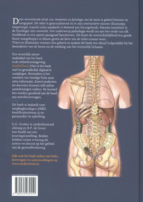 Achterkant van Anatomie en fysiologie van de mens