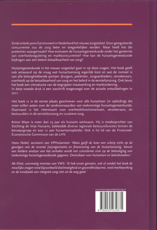 Achterkant van Huisartsgeneeskunde in het nieuwe zorgstelsel