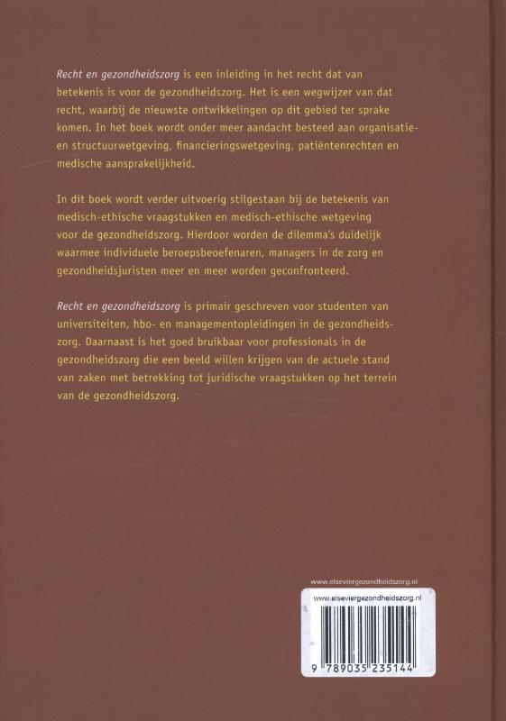 Achterkant van Recht en gezondheidszorg