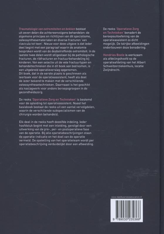 Achterkant van Traumatologie van extremiteiten en bekken