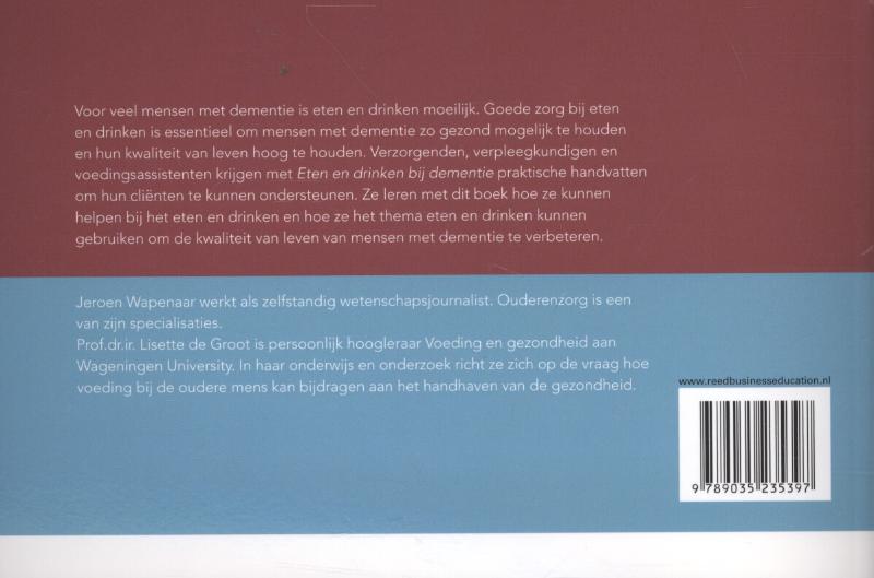 Achterkant van Eten en drinken bij dementie