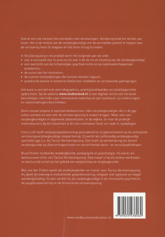 Achterkant van Verslavingszorg in de praktijk