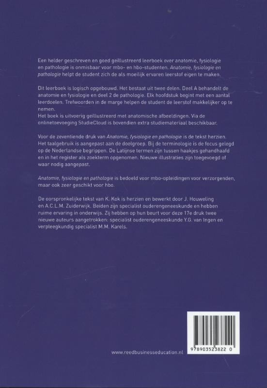 Achterkant van Anatomie, fysiologie en pathologie