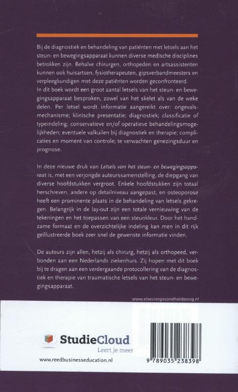 Achterkant van Letsels van het steun- en bewegingsapparaat