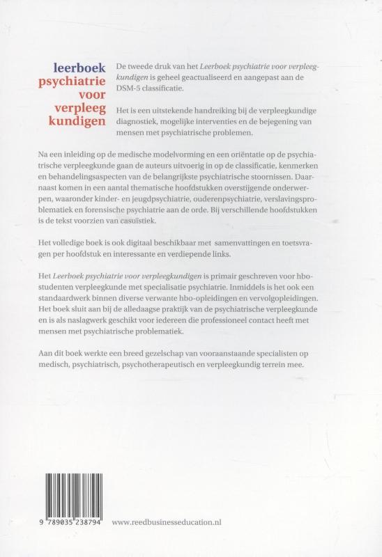 Achterkant van Leerboek psychiatrie voor verpleegkundigen