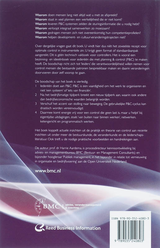 Achterkant van Control voor leiders