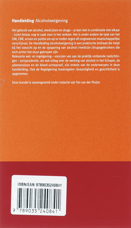 Achterkant van Handleiding Alcoholwetgeving