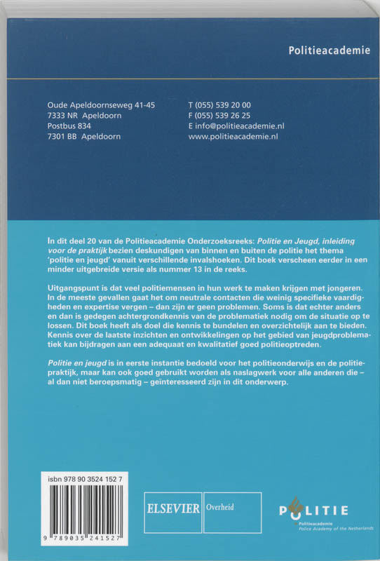 Achterkant van Politie en jeugd