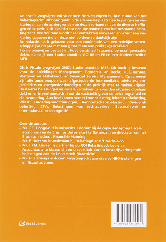 Achterkant van Studenteneditie MER