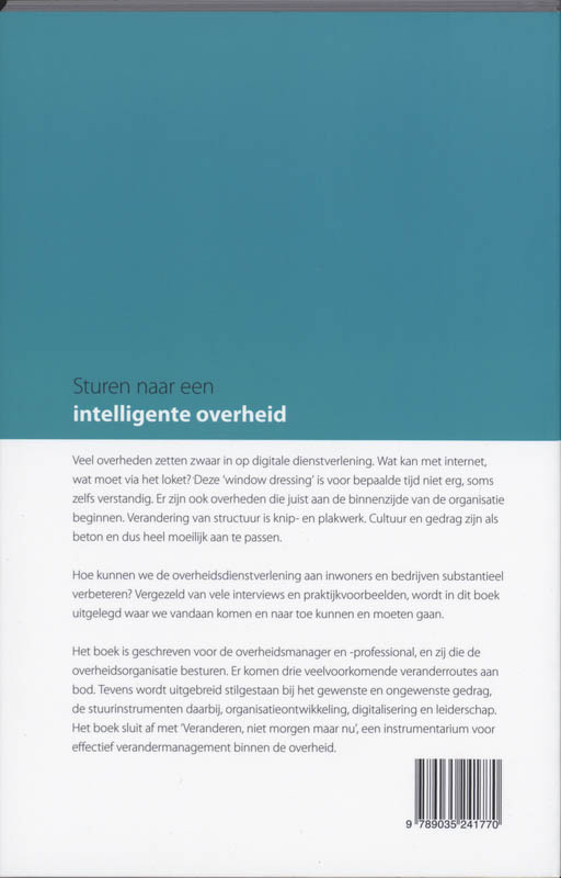 Achterkant van Sturen naar een intelligente overheid