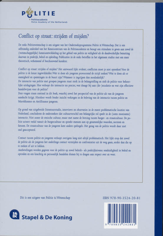 Achterkant van Conflict op straat, strijden of mijden?