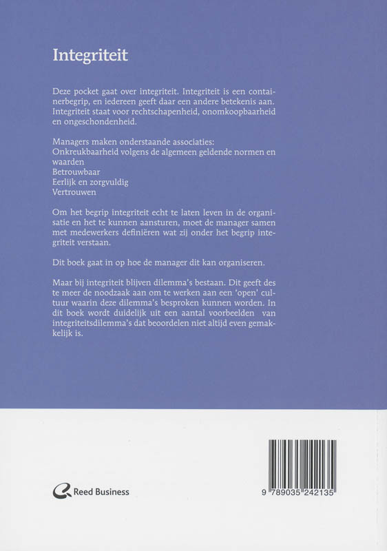 Achterkant van Integriteit