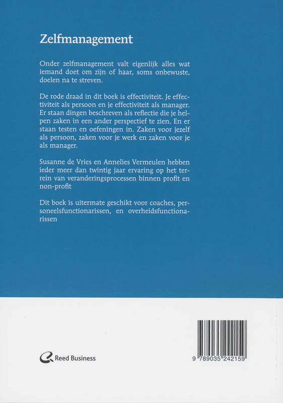 Achterkant van Zelfmanagement