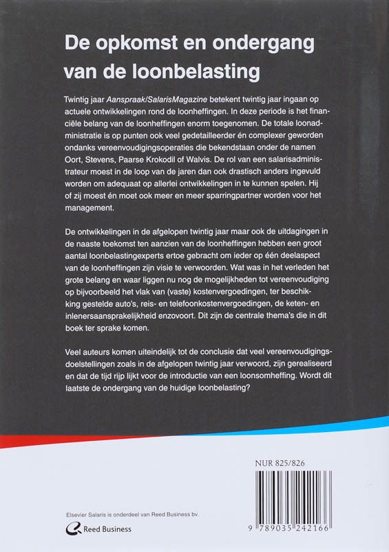 Achterkant van De opkomst en ondergang van de loonbelasting