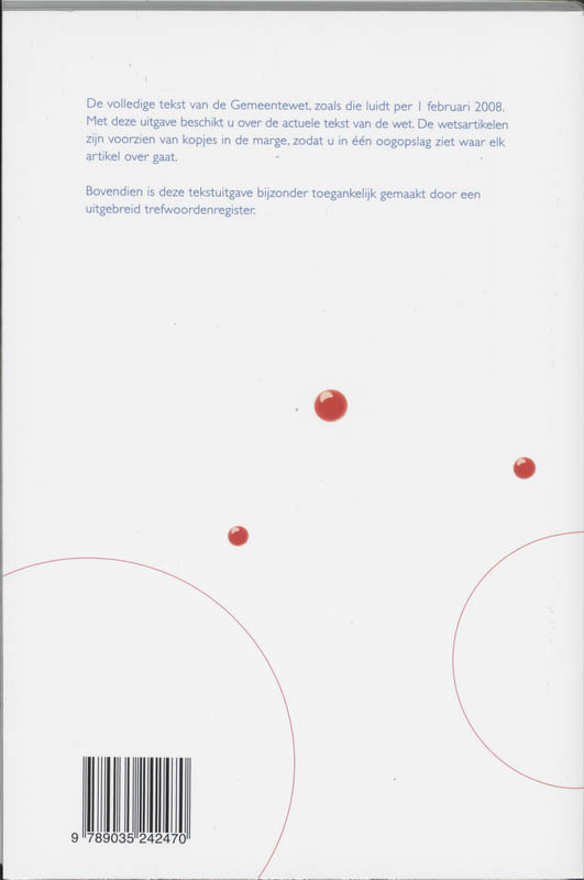 Achterkant van tekstuitgave