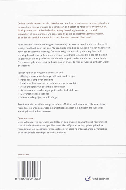 Achterkant van Recruitment via Linkedin