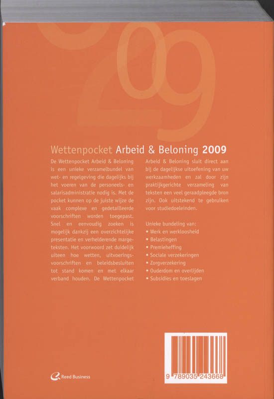 Achterkant van 2009