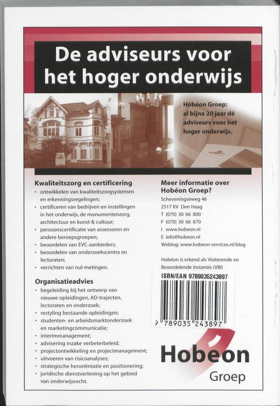 Achterkant van Elseviers HBO almanak 2009-2010