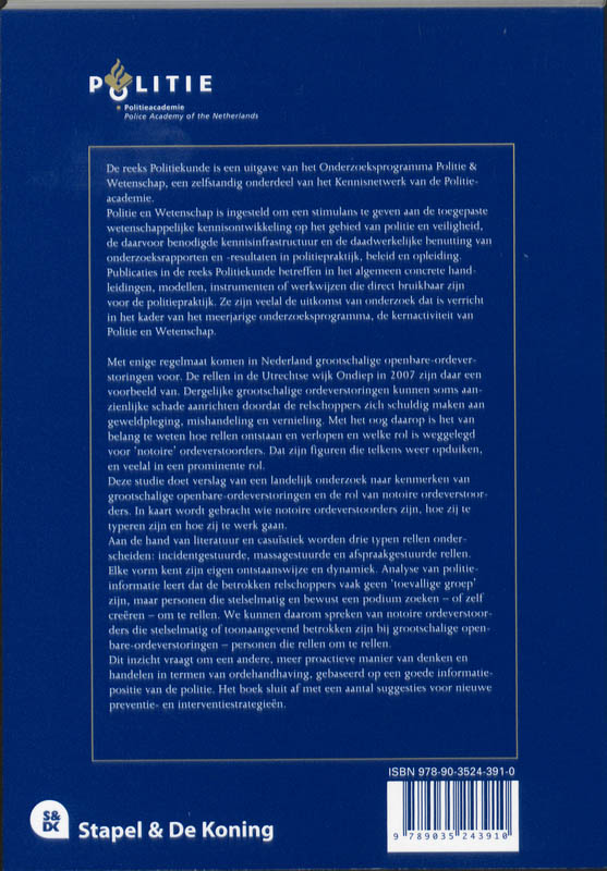 Achterkant van Rellen om te rellen