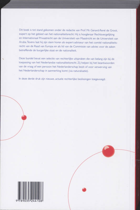 Achterkant van Jurisprudentie nationaliteitsrecht 2010-2011