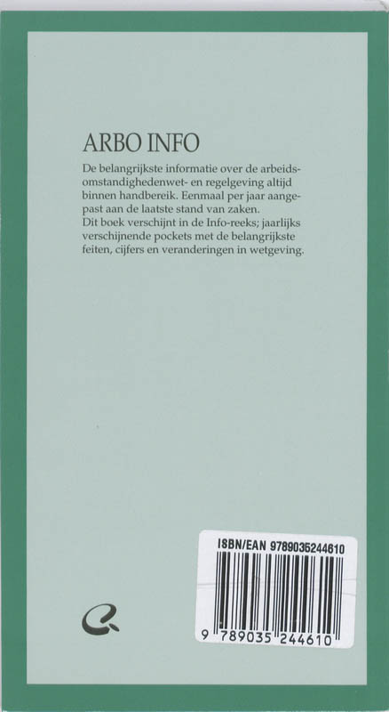 Achterkant van Arbo Info 2010