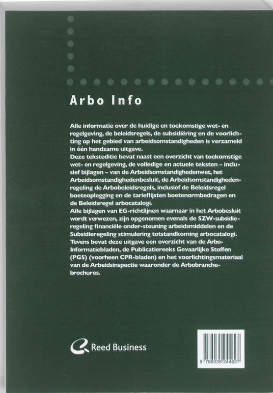 Achterkant van Arbo Info 2010-1011