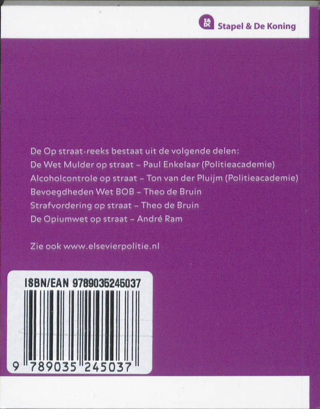 Achterkant van Strafvordering op straat 2010-2011